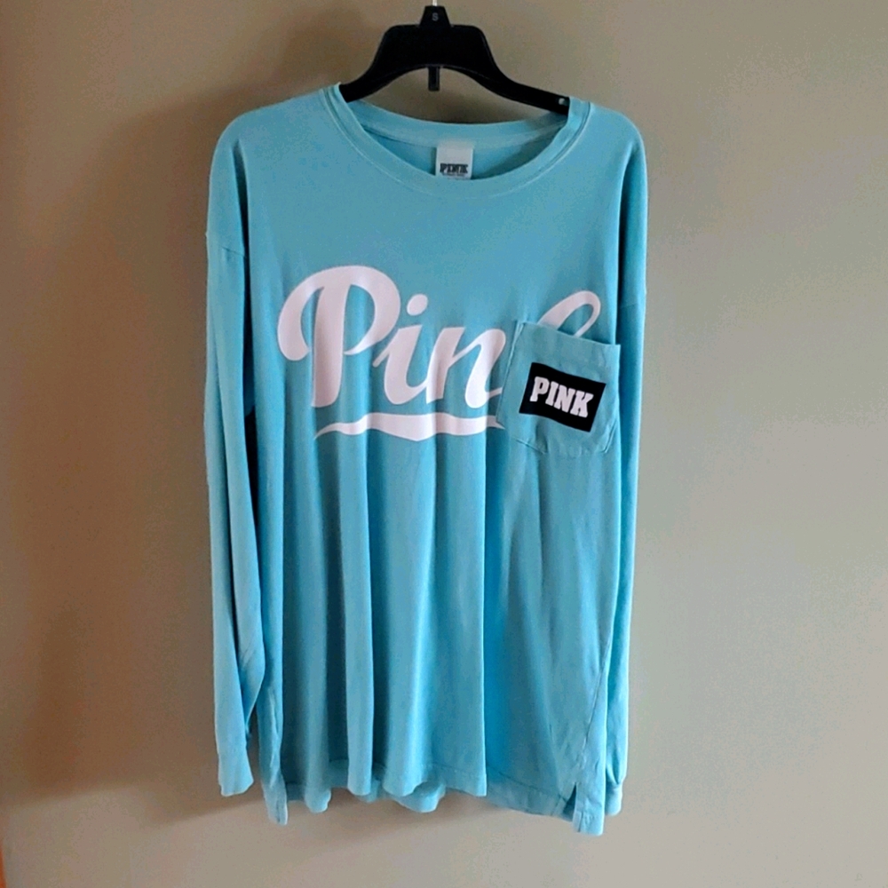 VS PINK Aqua Long Sleeve